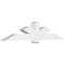Ekena Millwork Kennewick Architectural Grade PVC Gable Bracket, 84"W x 17 1/2"H x 6"D x 6"F, 5/12 Pitch GBP084X18X0606KEN00 - alternate 1